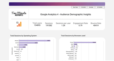 Google Analytics 4 - Audience Demographic Insights