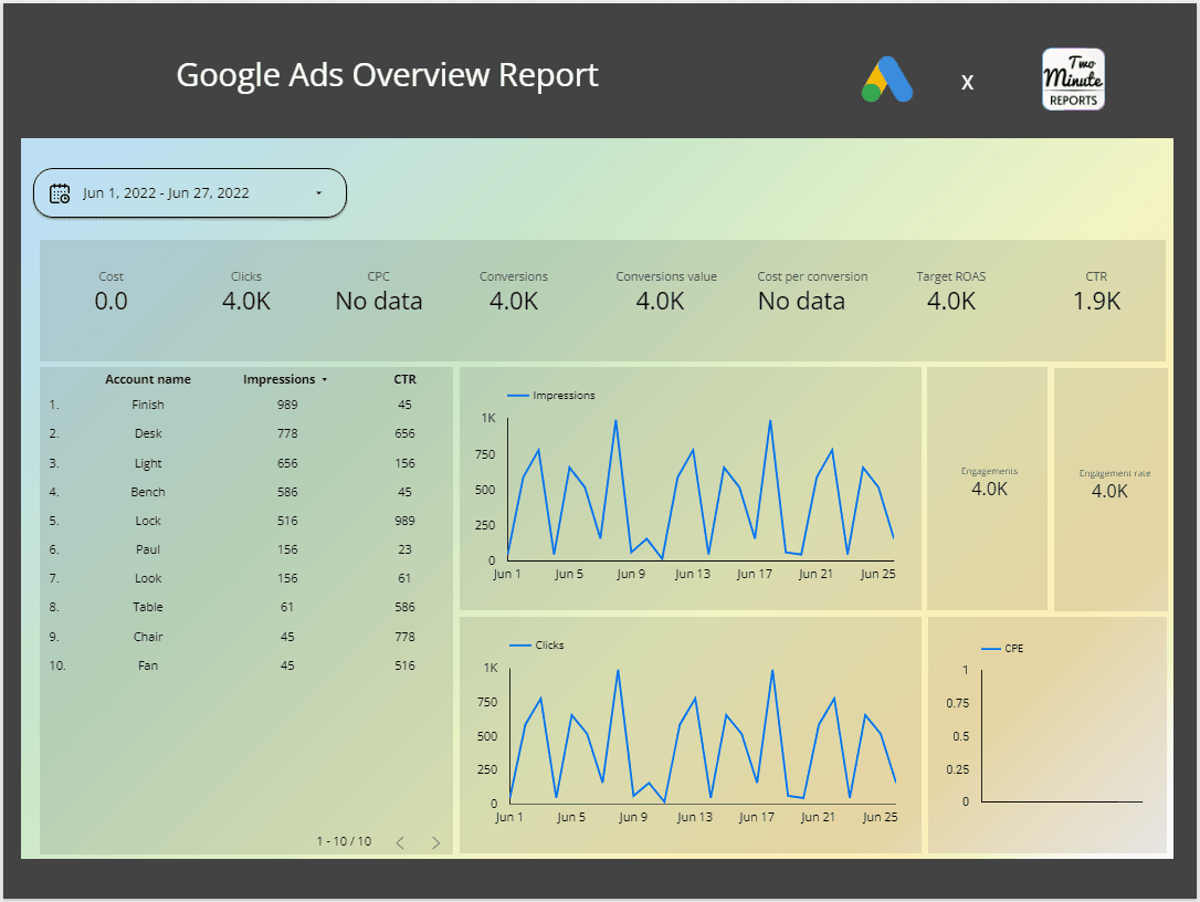 Google Ads Overview Report